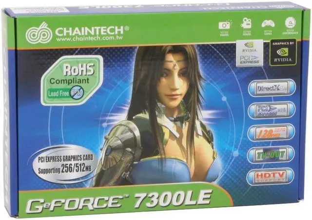Alt view image 8 of 8 - CHAINTECH GeForce 7300LE 128MB GDDR2 PCI Express x16 Low Profile Graphics Card GSV73LE