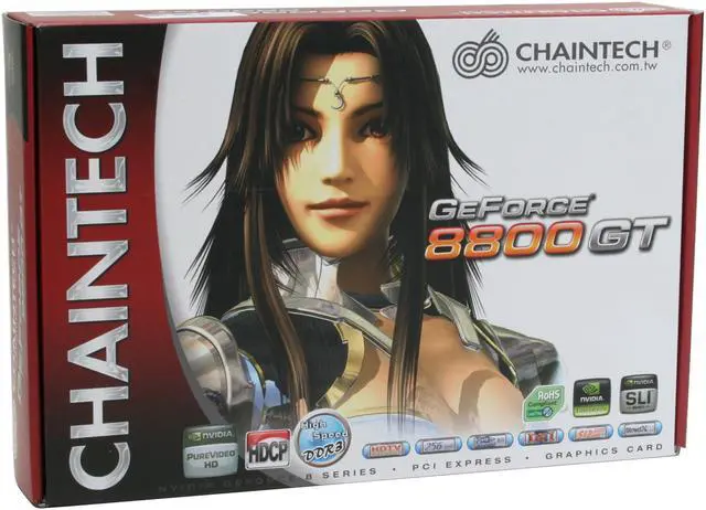 Alt view image 8 of 8 - CHAINTECH GeForce 8800 GT 512MB GDDR3 PCI Express 2.0 x16 SLI Support Graphics Card GSE88GT