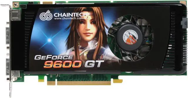 Alt view image 3 of 8 - CHAINTECH GeForce 9600 GT 512MB GDDR3 PCI Express 2.0 x16 SLI Support Graphics Card GSE96GT