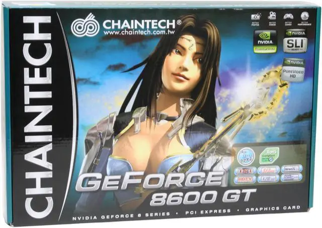 Alt view image 6 of 6 - CHAINTECH GeForce 8600 GT 512MB GDDR2 PCI Express x16 Graphics Card GSV86GT 512MB