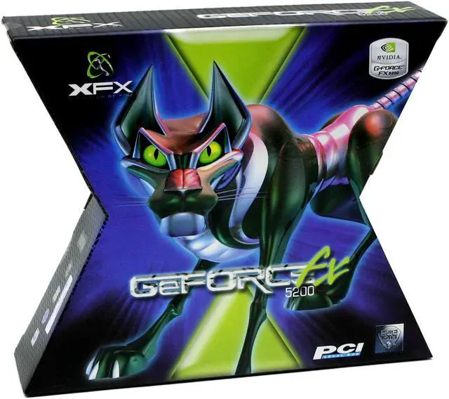 Alt view image 5 of 5 - XFX GeForce FX 5200 256MB DDR PCI Graphics Card PVT64KUAF7