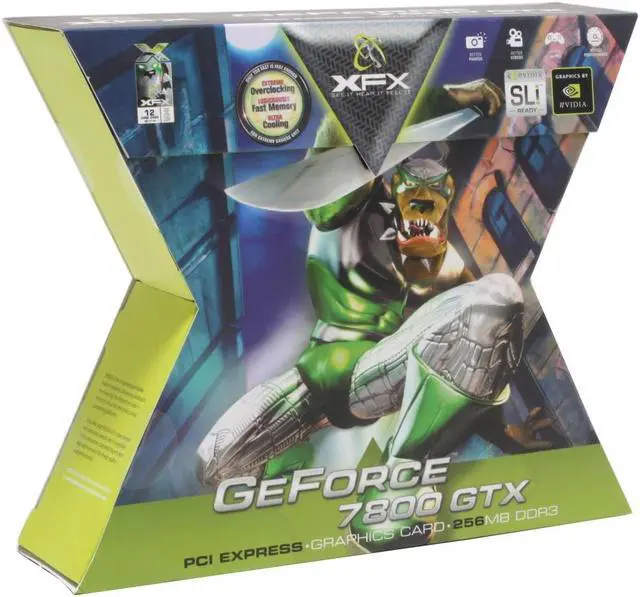 Alt view image 5 of 5 - XFX GeForce 7800GTX 256MB GDDR3 PCI Express x16 SLI Support Graphics Card PVT70FUDE7