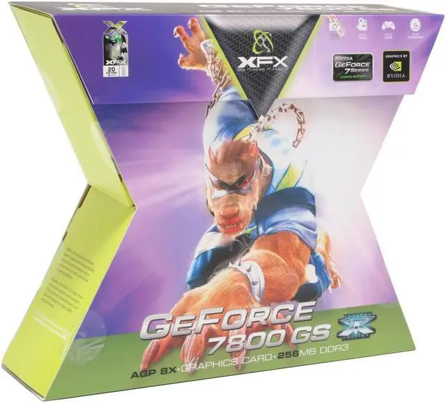 Alt view image 7 of 7 - XFX GeForce 7800GS 256MB GDDR3 AGP 4X/8X Graphics Card PVT70KUAD7