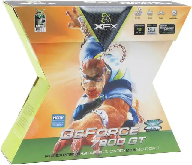 Alt view image 7 of 7 - XFX PV-T71G-UDP7 GeForce 7900GT 256MB 256-bit GDDR3 PCI Express x16 SLI Supported Video Card