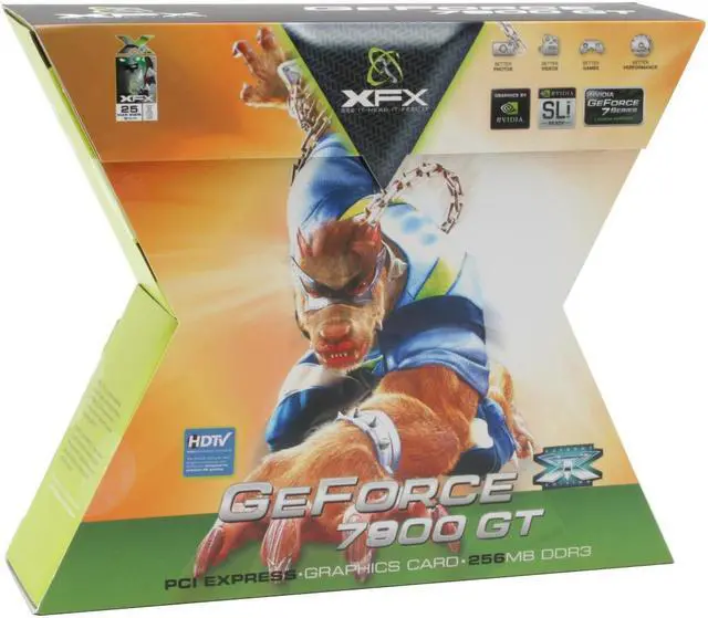 Alt view image 7 of 7 - XFX PV-T71G-UDE7 GeForce 7900GT 256MB 256-bit GDDR3 PCI Express x16 SLI Supported Video Card