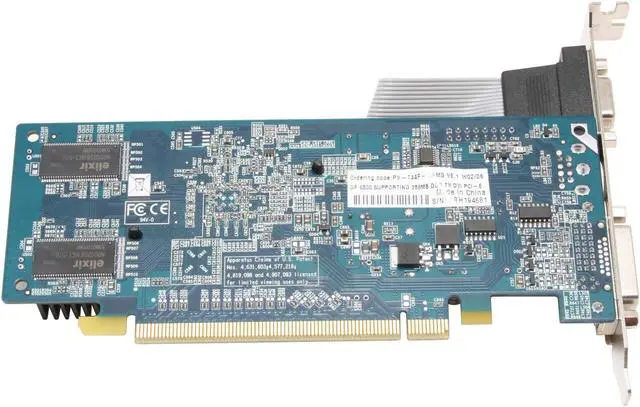 Alt view image 3 of 5 - XFX GeForce 6500 Supporting 256MB(128MB on board) GDDR2 PCI Express x16 Graphics Card PVT44FRAMG