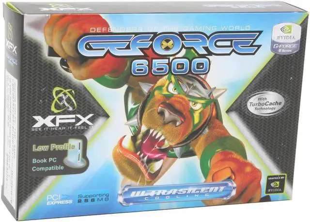 Alt view image 5 of 5 - XFX GeForce 6500 Supporting 256MB(128MB on board) GDDR2 PCI Express x16 Graphics Card PVT44FRAMG