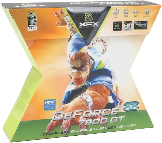 Alt view image 7 of 7 - XFX GeForce 7900GT 256MB GDDR3 PCI Express x16 SLI Support Graphics Card PV-T71G-UCE7