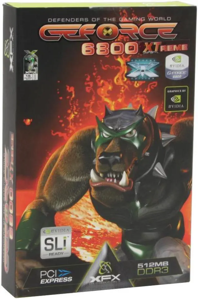 Alt view image 6 of 6 - XFX GeForce 6800XT 512MB GDDR3 PCI Express x16 SLI Support Graphics Card PVT42EYDF3