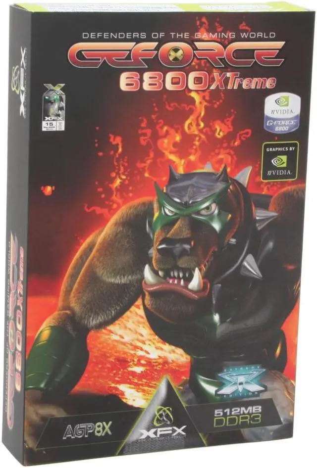 Alt view image 6 of 6 - XFX GeForce 6800XT 512MB GDDR3 AGP 4X/8X Graphics Card PVT42KYDF3