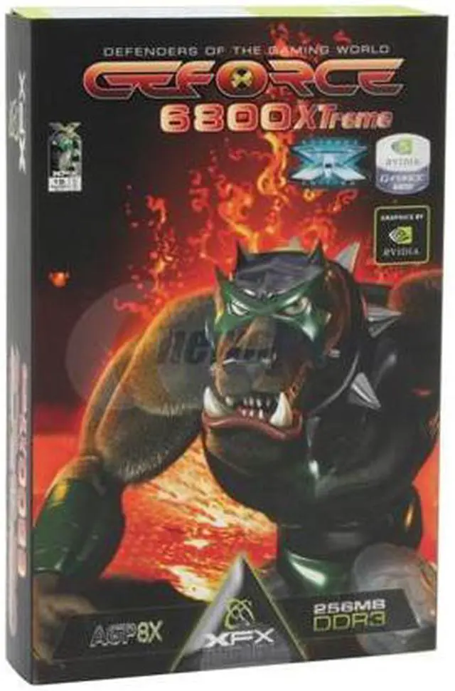 Alt view image 6 of 6 - XFX GeForce 6800XT 256MB GDDR3 AGP 4X/8X Graphics Card PVT42KUDE3