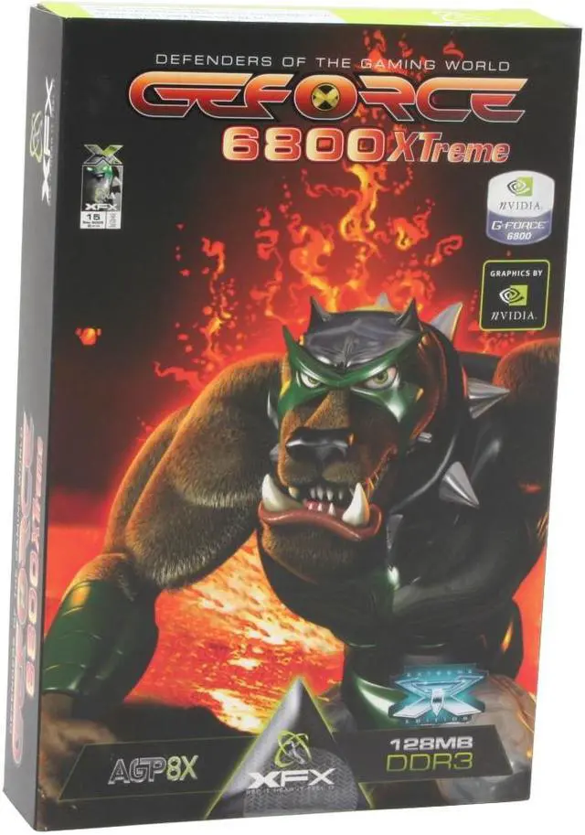 Alt view image 6 of 6 - XFX GeForce 6800XT 128MB GDDR3 AGP 4X/8X Graphics Card PVT42KNDE3