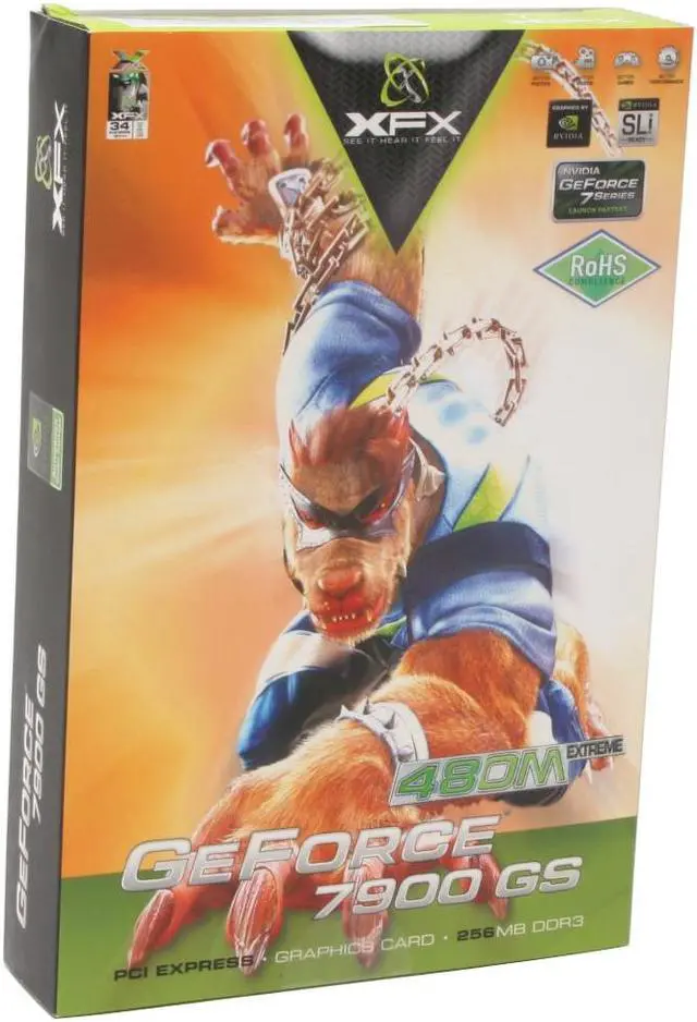 Alt view image 7 of 7 - XFX GeForce 7900GS 256MB GDDR3 PCI Express x16 SLI Support Graphics Card PVT71PUDE3