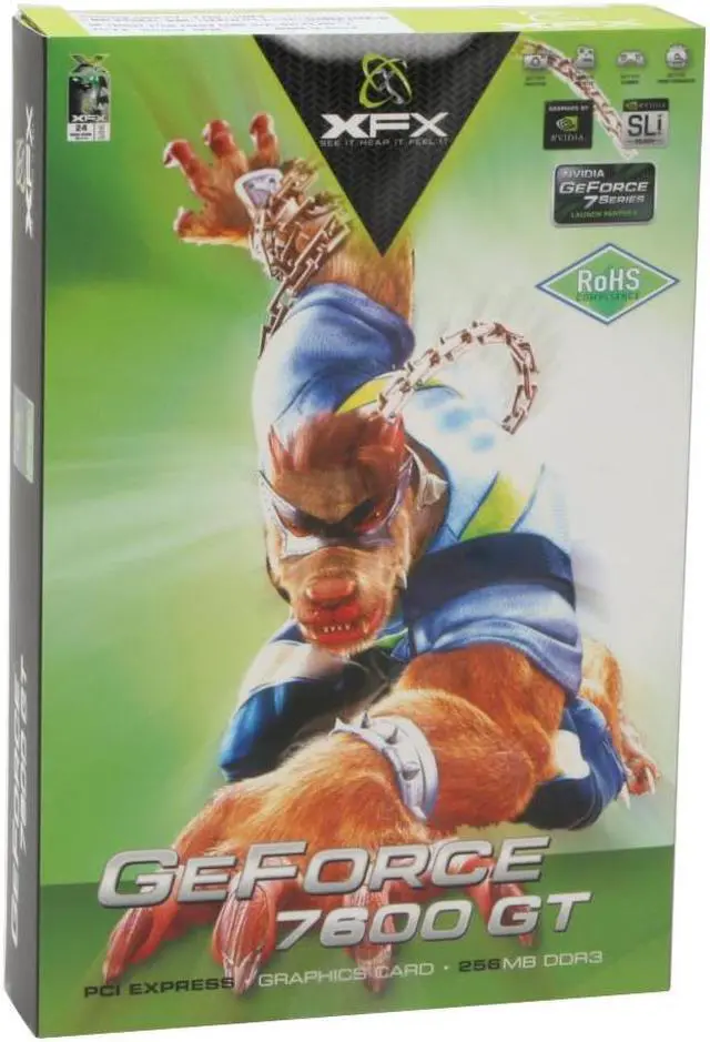 Alt view image 5 of 5 - XFX GeForce 7600GT 256MB GDDR3 PCI Express x16 SLI Support Graphics Card PVT73GUGF3
