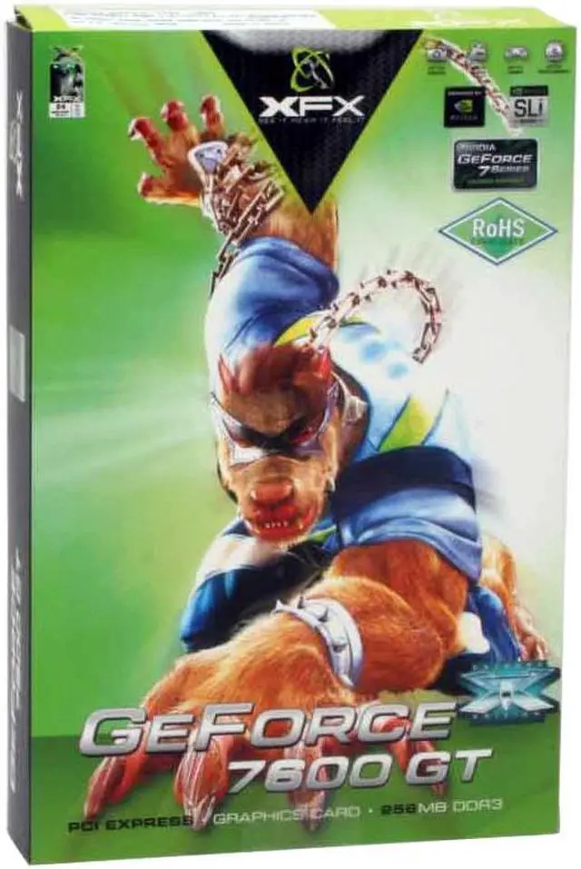 Alt view image 6 of 6 - XFX GeForce 7600GT 256MB GDDR3 PCI Express x16 Graphics Card PVT73GUGE3