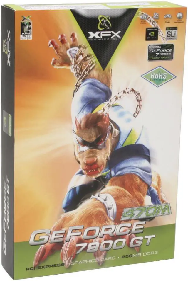 Alt view image 7 of 7 - XFX GeForce 7900GT 256MB GDDR3 PCI Express x16 SLI Support Graphics Card PVT71GUQF3