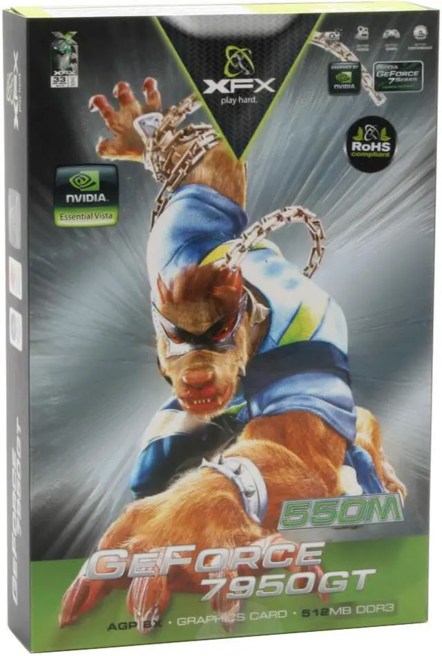 Alt view image 7 of 7 - XFX GeForce 7950GT 512MB GDDR3 AGP 4X/8X Graphics Card PVT71AYDF3