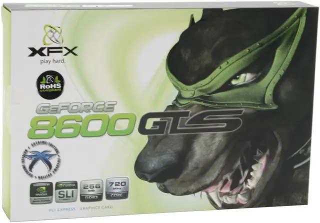 Alt view image 9 of 9 - XFX GeForce 8600 GTS 256MB GDDR3 PCI Express x16 SLI Support Graphics Card PVT84GUDE3