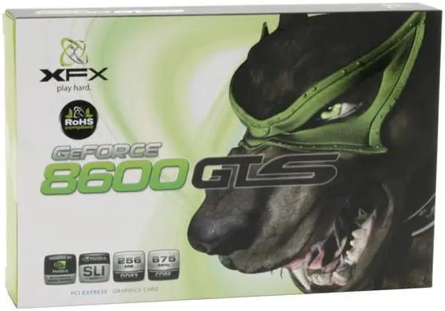 Alt view image 7 of 7 - XFX GeForce 8600 GTS 256MB GDDR3 PCI Express x16 SLI Support Graphics Card PVT84GUDF3