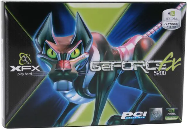 Alt view image 7 of 7 - XFX GeForce FX 5200 256MB DDR PCI Graphics Card PVT64KUAFG