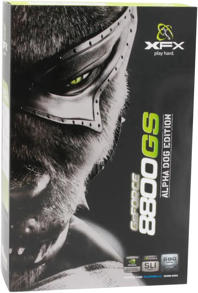 Alt view image 8 of 8 - XFX GeForce 8800 GS 384MB GDDR3 PCI Express 2.0 x16 SLI Support Graphics Card PVT88SFDF4