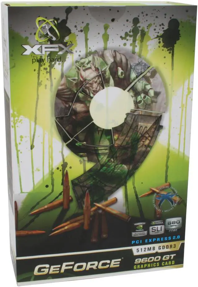 Alt view image 8 of 8 - XFX PVT94PYDE4 GeForce 9600GT Extreme 512MB 256-bit GDDR3 PCI Express 2.0 x16 HDCP Ready SLI Supported Video Card