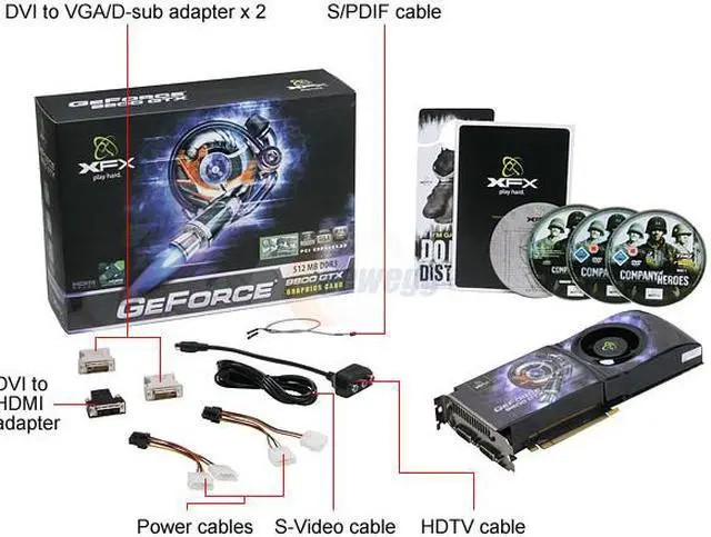 Alt view image 6 of 6 - XFX GeForce 9800 GTX(G92) 512MB GDDR3 PCI Express 2.0 x16 SLI Support Graphics Card PVT98FYDF9