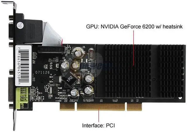 Alt view image 3 of 5 - XFX GeForce 6200 512MB GDDR2 PCI Graphics Card PVT44BYAH3