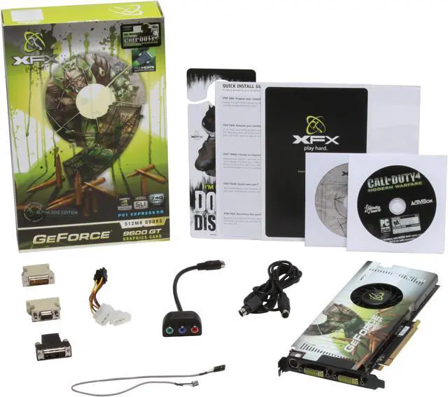 Alt view image 2 of 2 - XFX PVT96GYDSU GeForce 9600 GT XXX Alpha Dog Eddition 512MB 256-bit GDDR3 PCI Express 2.0 x16 HDCP Ready SLI Supported Video Card