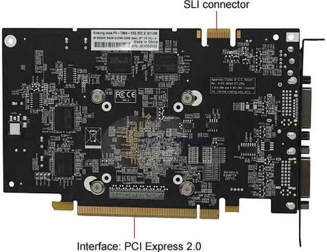 Alt view image 4 of 5 - XFX GeForce 9500 GT 512MB GDDR3 PCI Express 2.0 x16 SLI Support Graphics Card PVT95GYDQ3