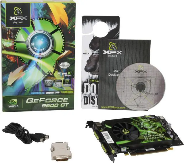 Alt view image 5 of 5 - XFX GeForce 9500 GT 512MB GDDR3 PCI Express 2.0 x16 SLI Support Graphics Card PVT95GYDQ3