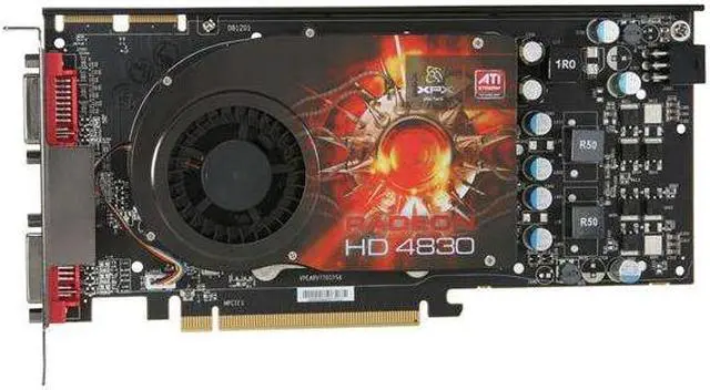 Alt view image 3 of 4 - XFX Radeon HD 4830 512MB GDDR3 PCI Express 2.0 x16 CrossFireX Support Graphics Card HD-483X-YDFC