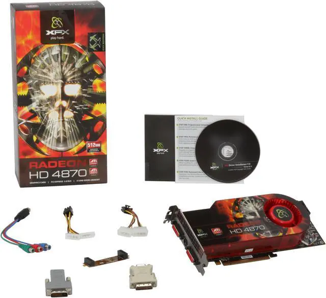 Alt view image 6 of 6 - XFX HD-487A-YDDC Radeon HD 4870 XXX 512MB 256-bit GDDR5 PCI Express 2.0 x16 HDCP Ready CrossFire Supported Video Card