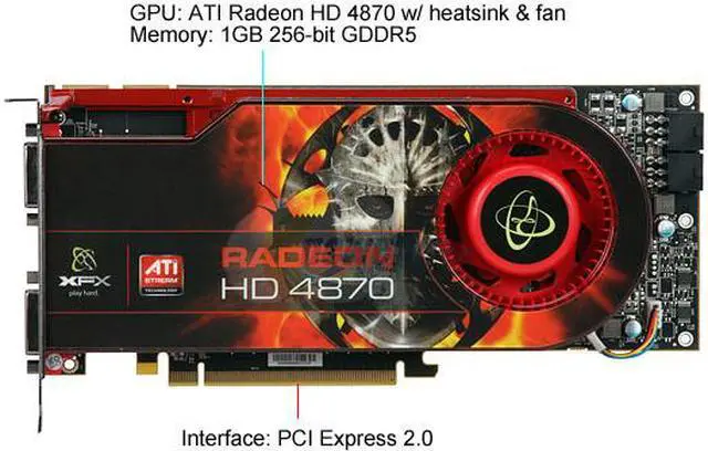 Alt view image 3 of 6 - XFX HD-487A-ZDDC Radeon HD 4870 XXX 1GB 256-bit GDDR5 PCI Express 2.0 x16 HDCP Ready CrossFire Supported Video Card