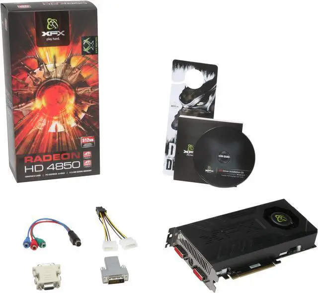 Alt view image 6 of 6 - XFX HD-485X-YDDC Radeon HD 4850 XXX 512MB 256-bit GDDR3 PCI Express 2.0 x16 HDCP Ready CrossFire Supported Video Card
