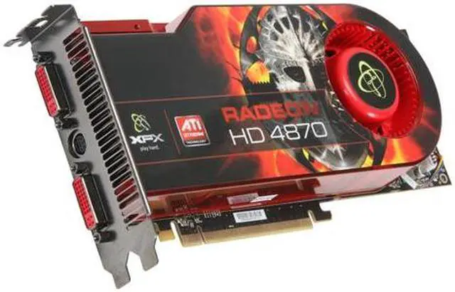 Main image of XFX Radeon HD 4870 1GB GDDR5 PCI Express 2.0 x16 CrossFireX Support Graphics Card HD-487A-ZDFC
