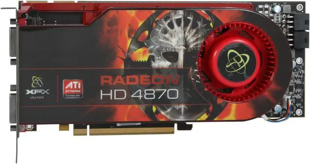 Alt view image 3 of 6 - XFX Radeon HD 4870 1GB GDDR5 PCI Express 2.0 x16 CrossFireX Support Graphics Card HD487AZDF