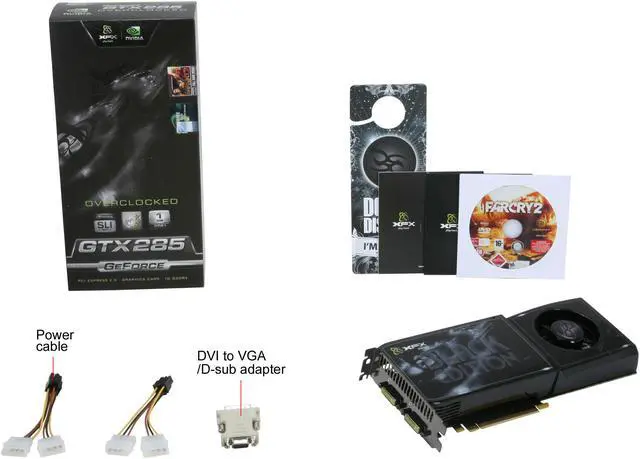 Alt view image 4 of 4 - XFX GX285XZWBF GeForce GTX 285 1GB Black Edition 512-bit DDR3 PCI Express 2.0 x16 HDCP Ready SLI Supported Video Card