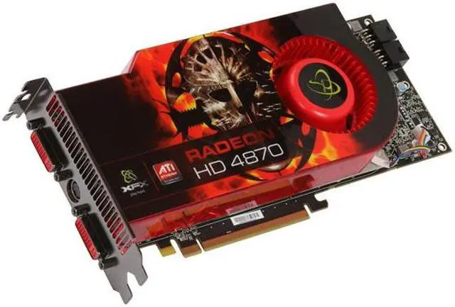 Main image of XFX HD-487A-ZHDC Radeon HD 4870 1GB XXX 256-bit GDDR5 PCI Express 2.0 x16 HDCP Ready CrossFire Supported Video Card