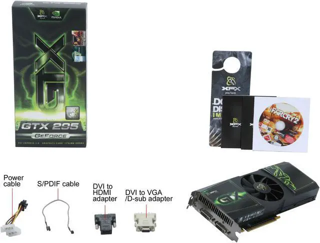 Alt view image 6 of 6 - XFX GeForce GTX 295 1792MB GDDR3 PCI Express 2.0 x16 SLI Support Graphics Card GX295NHWFF