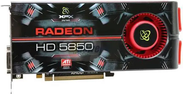 Alt view image 3 of 5 - XFX HD-585A-ZNFC Radeon HD 5850 (Cypress Pro) 1GB 256-bit GDDR5 PCI Express 2.0 x16 HDCP Ready CrossFire Supported Video Card w/ATI Eyefinity