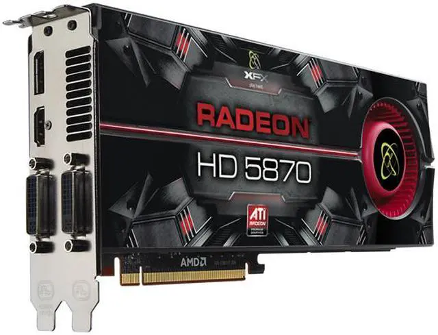 Alt view image 3 of 7 - XFX HD-587A-ZNF9 Radeon HD 5870 (Cypress XT) 1GB 256-bit GDDR5 PCI Express 2.0 x16 HDCP Ready CrossFire Supported Video Card w/ATI Eyefinity