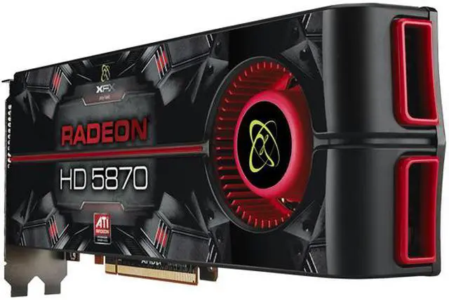 Alt view image 6 of 7 - XFX HD-587A-ZNF9 Radeon HD 5870 (Cypress XT) 1GB 256-bit GDDR5 PCI Express 2.0 x16 HDCP Ready CrossFire Supported Video Card w/ATI Eyefinity