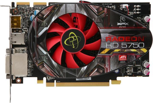 Alt view image 3 of 6 - XFX Radeon HD 5750 1GB DDR5 PCI Express 2.0 x16 CrossFireX Support Graphics Card HD-575X-ZNFC
