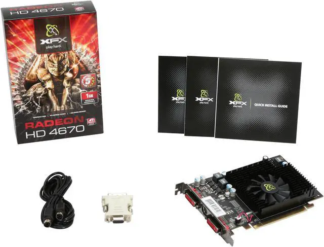 Alt view image 5 of 5 - XFX Radeon HD 4670 1GB DDR2 PCI Express 2.0 x16 Graphics Card HD-467X-ZDF2