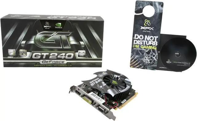 Alt view image 5 of 5 - XFX GeForce GT 240 512MB DDR5 PCI Express 2.0 x16 Graphics Card GT240XYHFC