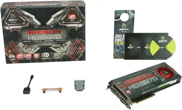 Alt view image 6 of 6 - XFX Radeon HD 5970 (Hemlock) 2GB GDDR5 PCI Express 2.1 x16 CrossFireX Support Graphics Card HD-597A-CNF9