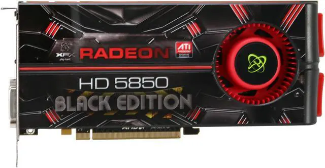 Alt view image 3 of 5 - XFX HD-585A-ZNBC Radeon HD 5850 (Cypress Pro) 1GB Black Edition 256-bit GDDR5 PCI Express 2.0 x16 HDCP Ready CrossFire Supported Video Card