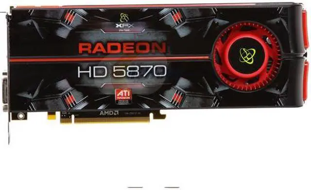 Alt view image 3 of 5 - XFX HD-587A-ZND9 Radeon HD 5870 (Cypress XT) 1GB XXX Edition 256-bit GDDR5 PCI Express 2.0 x16 HDCP Ready CrossFire Supported Video Card