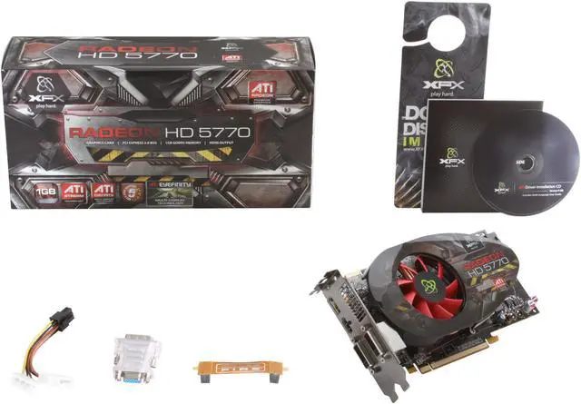 Alt view image 6 of 6 - XFX Radeon HD 5770 1GB GDDR5 PCI Express 2.0 x16 CrossFireX Support Graphics Card HD-577A-ZHFC